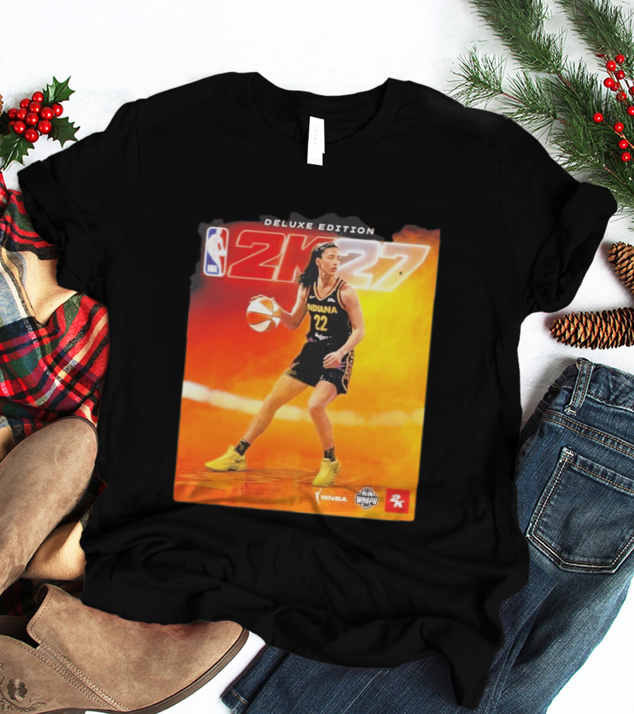 WNBA Caitlin Clark Indiana Fever NBA 2K27 Deluxe Edition Cover Athlete T-Shirt