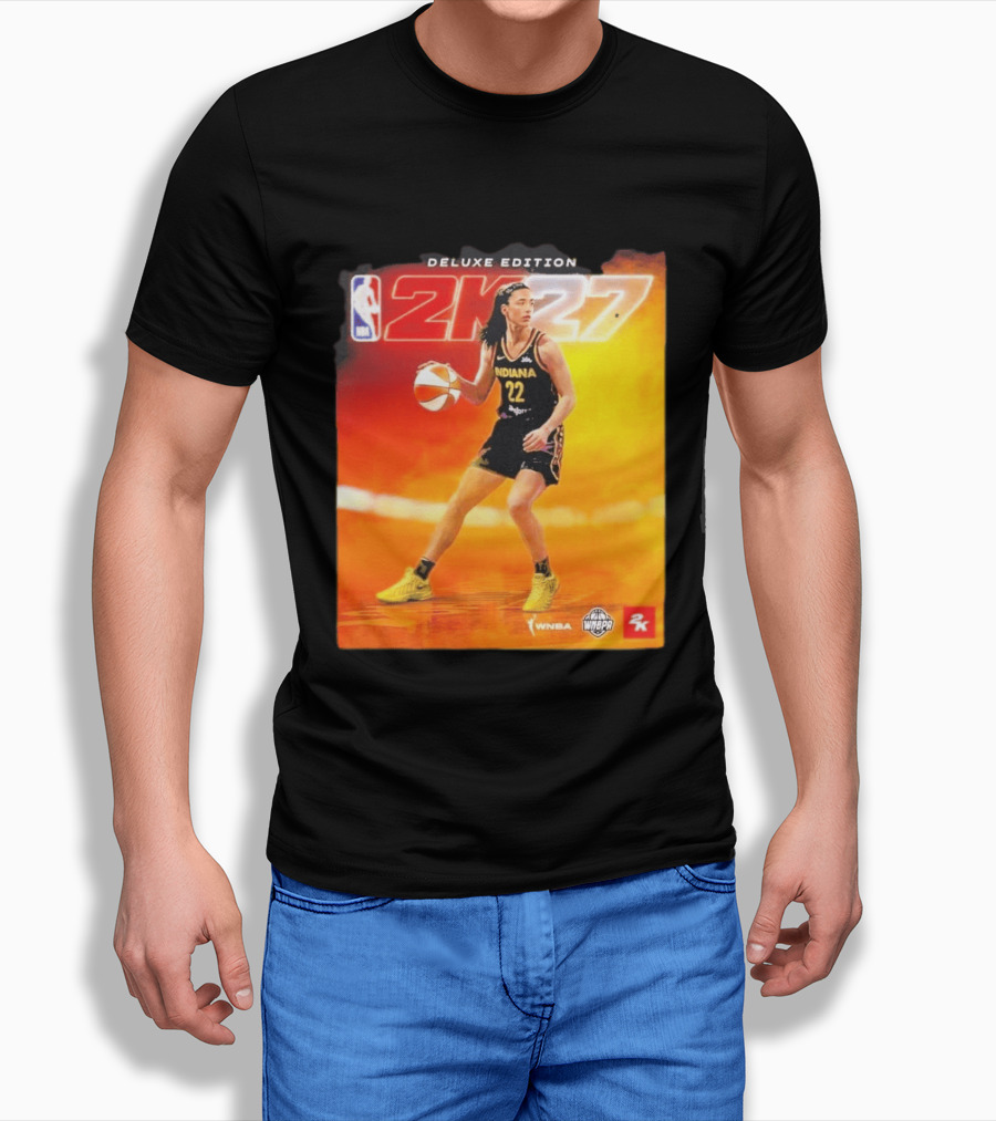 WNBA Caitlin Clark Indiana Fever NBA 2K27 Deluxe Edition Cover Athlete T-Shirt