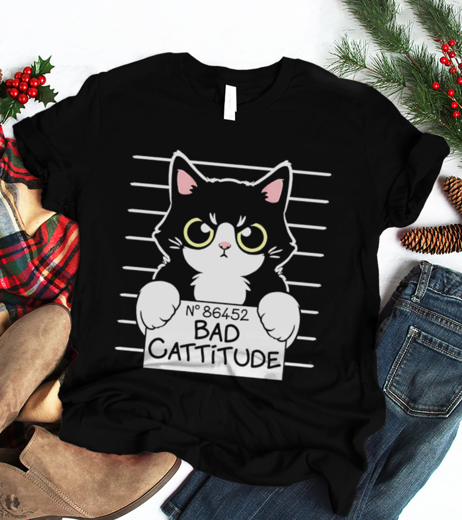 Bad Cattitude Cat Shot N° 35452 T-Shirt