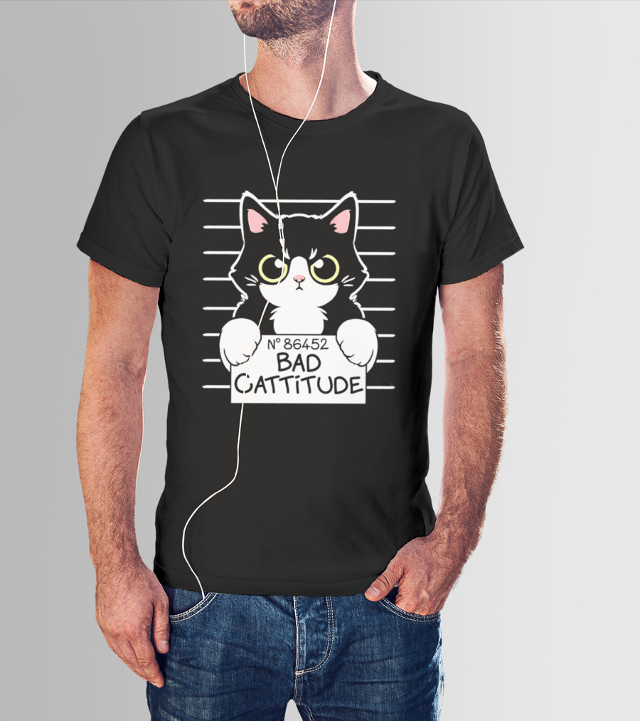 Bad Cattitude Cat Shot N° 35452 T-Shirt