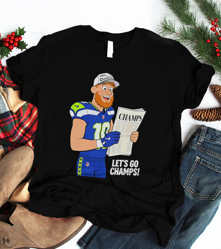 Champs Let's Go Champs Seattle Seahawks Football Fan Celebration T-Shirt
