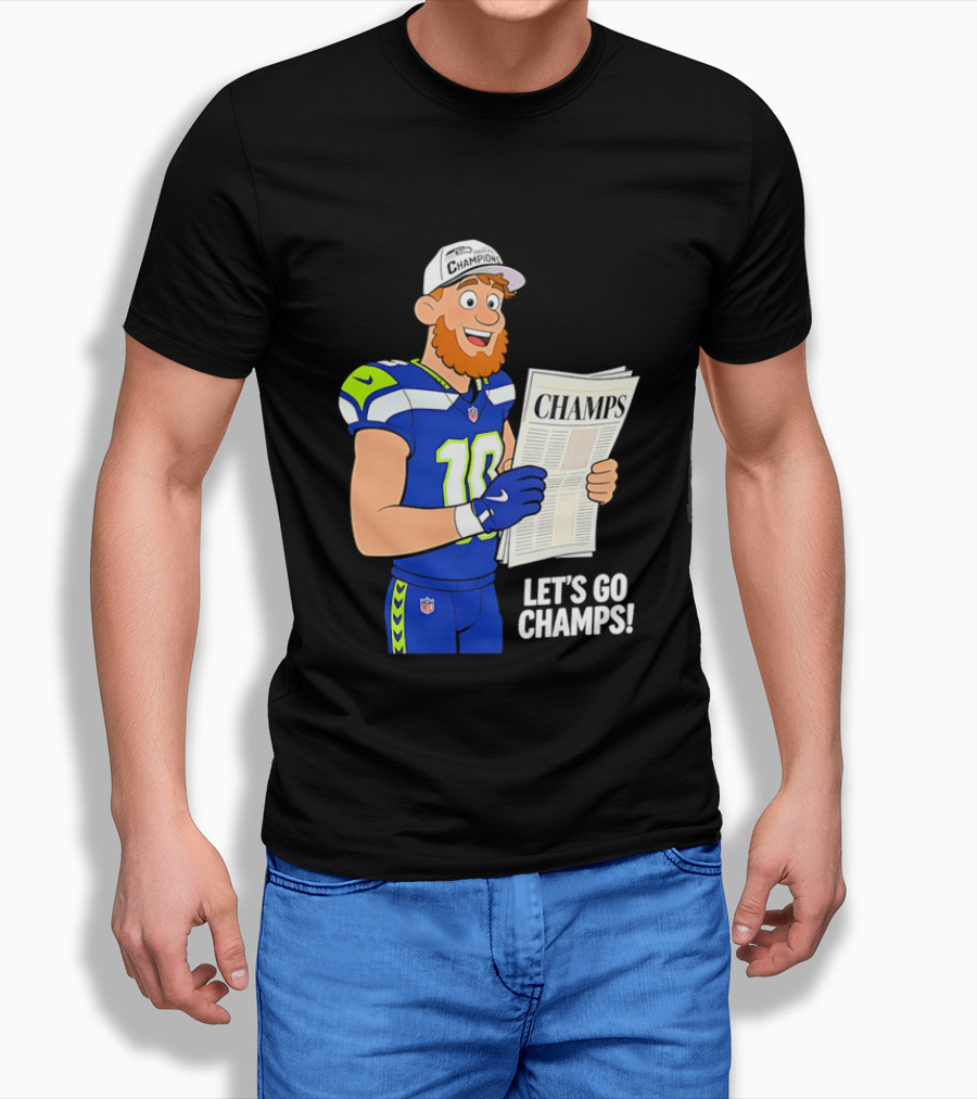 Champs Let's Go Champs Seattle Seahawks Football Fan Celebration T-Shirt