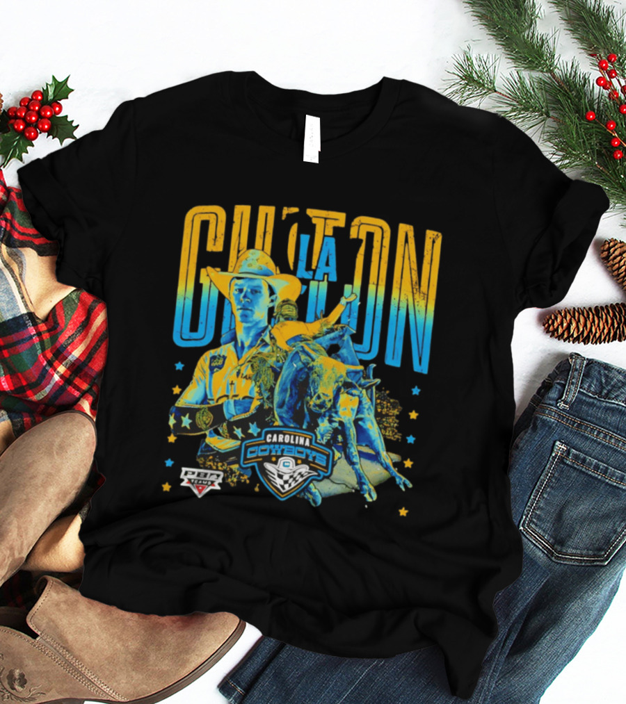 Carolina Cowboys Clay Guiton PBR Ranch Riding Champion T-Shirt