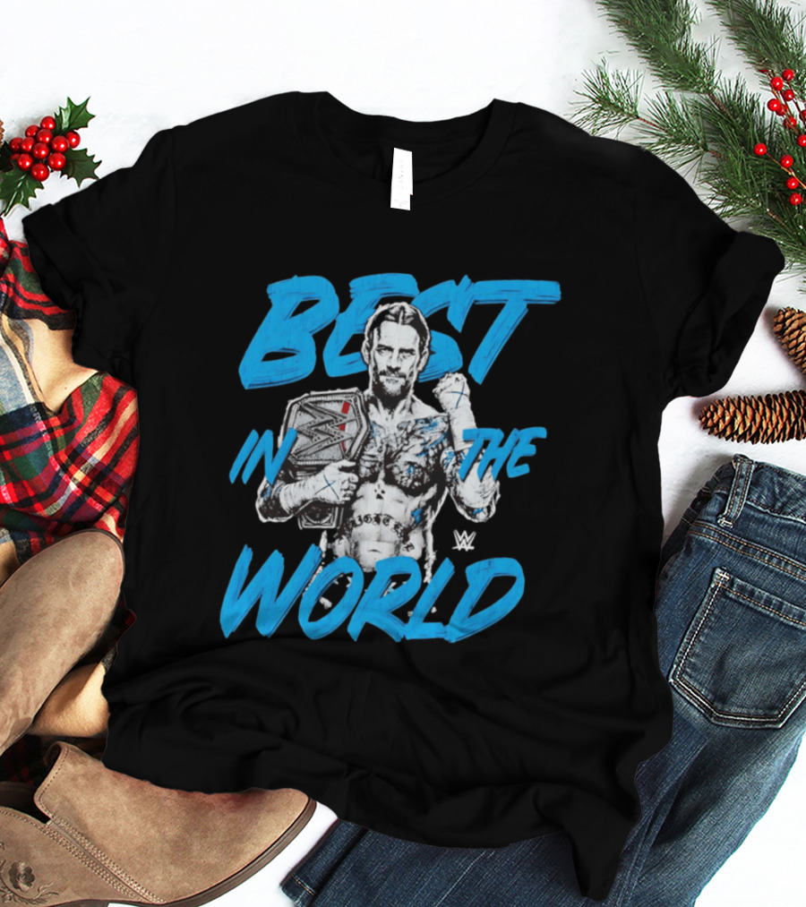 CM Punk Best In The World WWE Champion Sketch T-Shirt