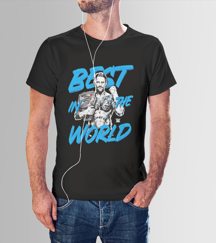 CM Punk Best In The World WWE Champion Sketch T-Shirt
