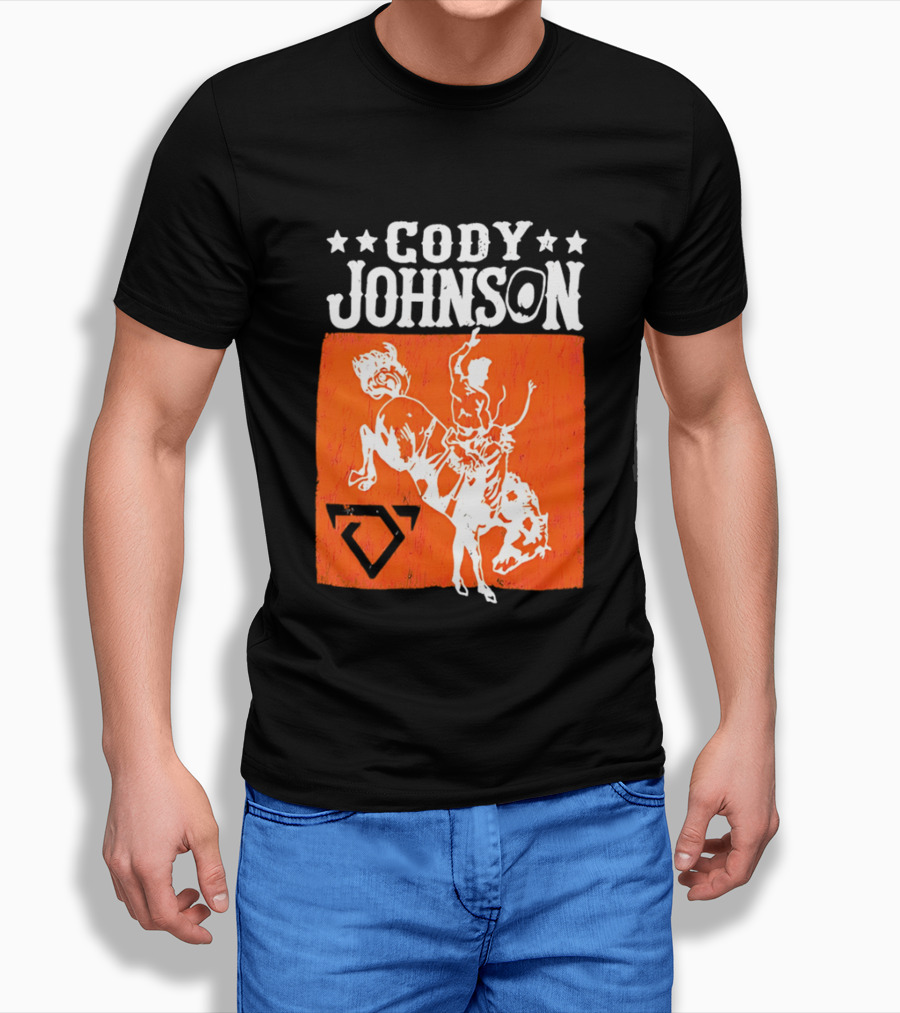 Cody Johnson Cowboy Rodeo Bucking Horse Vintage Western T-Shirt