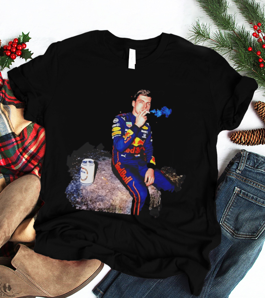 Max Verstappen Red Bull Racing Formula 1 Driver Smoking Racing Suit T-Shirt