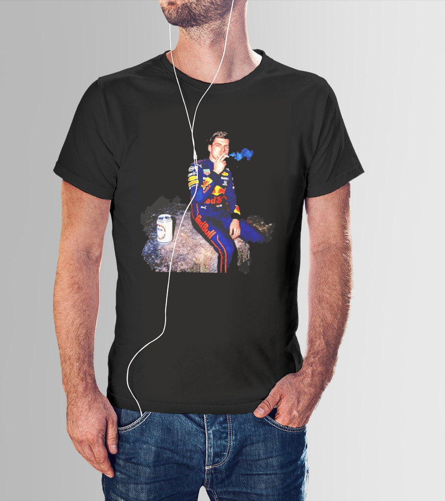 Max Verstappen Red Bull Racing Formula 1 Driver Smoking Racing Suit T-Shirt