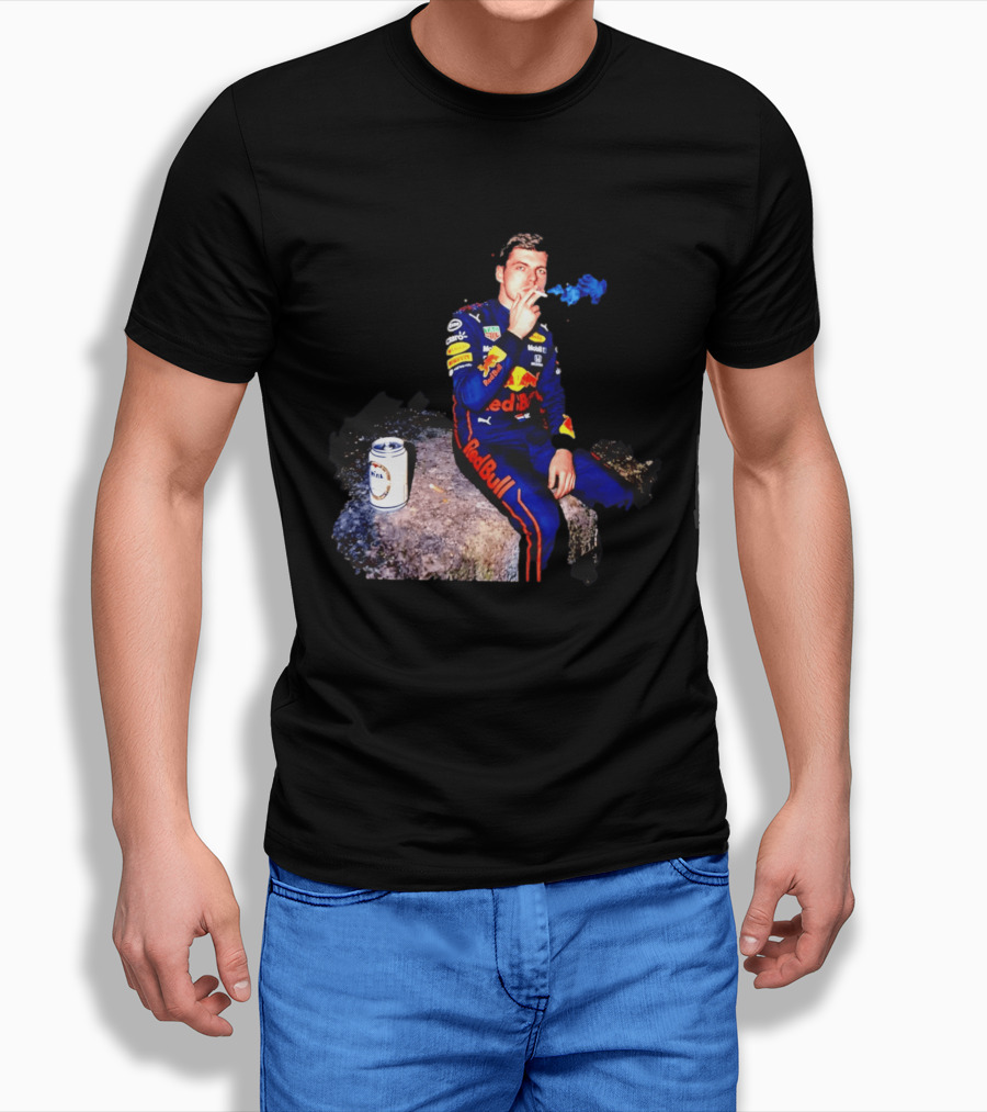 Max Verstappen Red Bull Racing Formula 1 Driver Smoking Racing Suit T-Shirt
