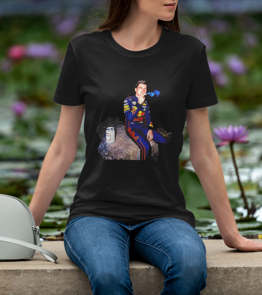 Max Verstappen Red Bull Racing Formula 1 Driver Smoking Racing Suit T-Shirt