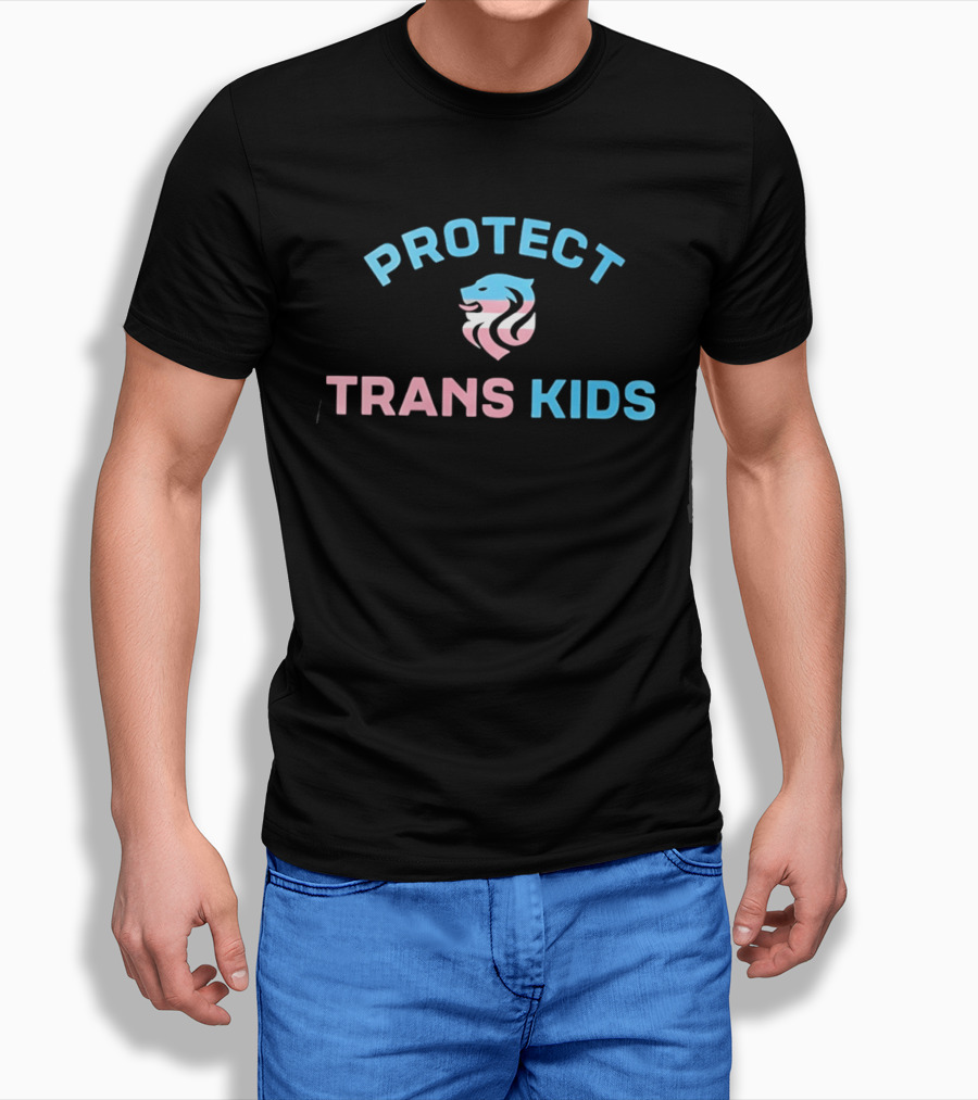 Protect Trans Kids Lion With Pink Blue Colors Megan Rapinoe T-Shirt