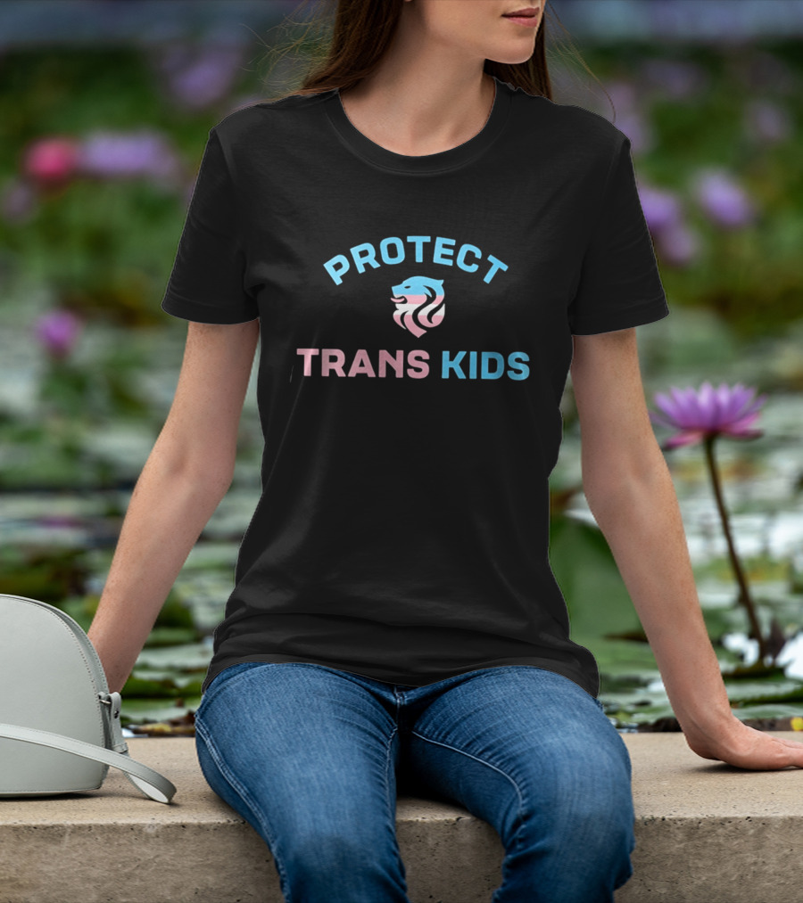 Protect Trans Kids Lion With Pink Blue Colors Megan Rapinoe T-Shirt
