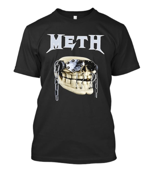 Meth Skull Metal Goggles Chains T-Shirt