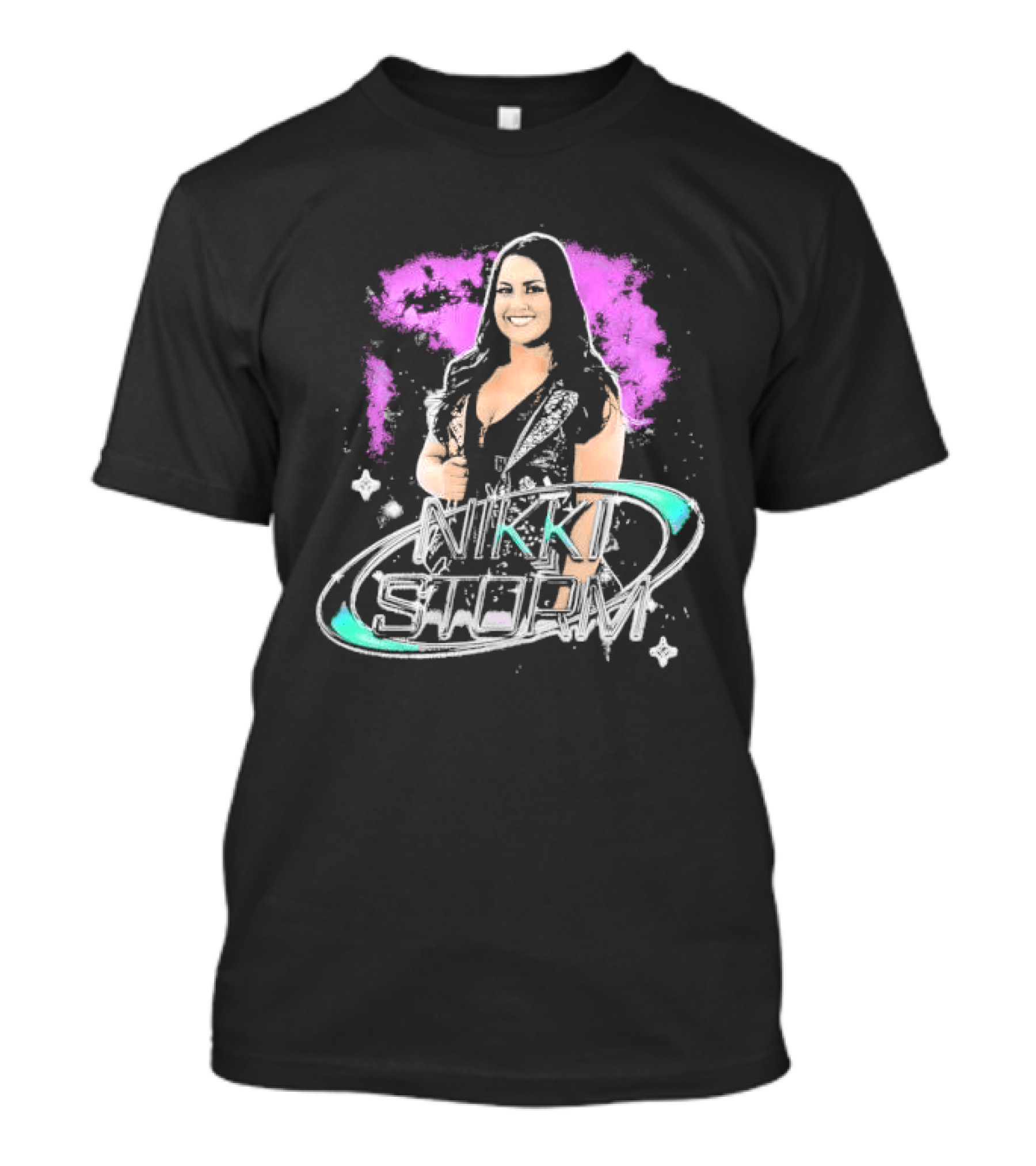 Nikki Storm Featuring Professional Wrestler Nikki Storm Vibrant Splash T-Shirt