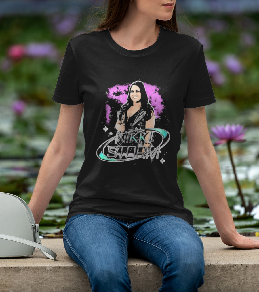 Nikki Storm Featuring Professional Wrestler Nikki Storm Vibrant Splash T-Shirt