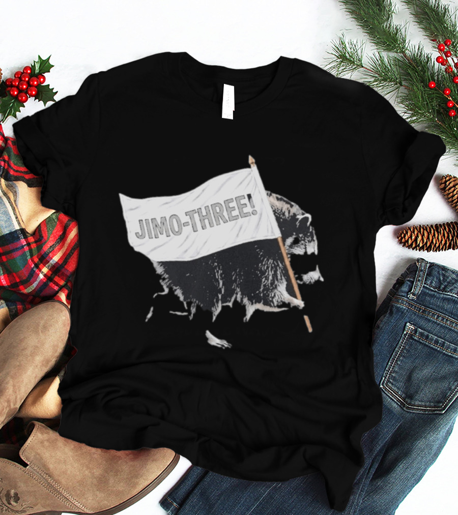 Jimothy Raccoon Seattle Storm Jimo Three Flag T-Shirt