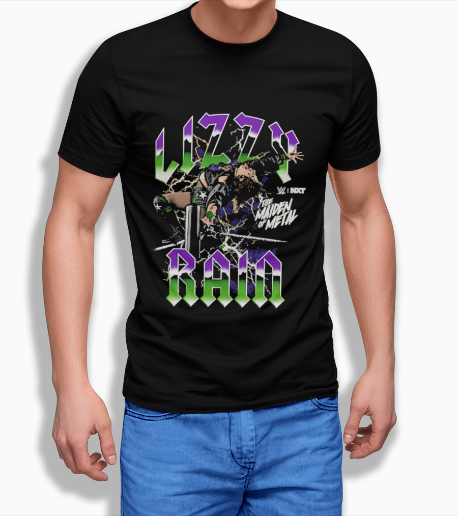 Lizzy Rain NXT The Maiden Of Metal WWE Floral Power T-Shirt