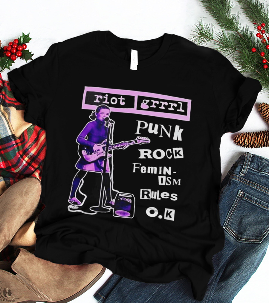 Riot Grrrl Punk Rock Feminism Rules OK T-Shirt