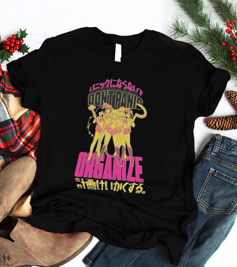Sailor Moon Don't Panic Organize Japanese T-Shirt