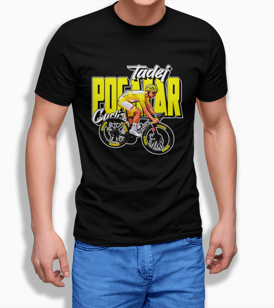 Tadej Pogacar Cycling Yellow Jersey Race Champion T-Shirt