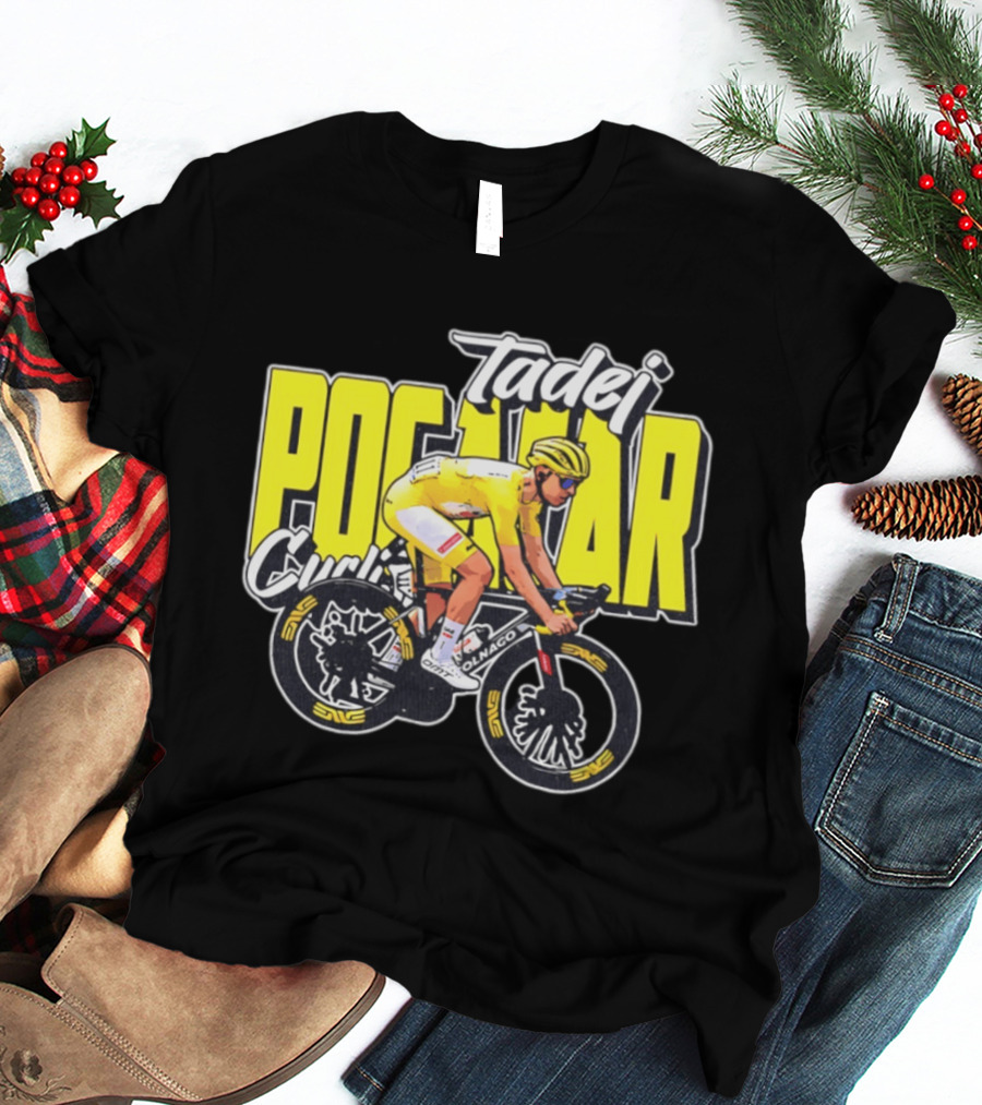 Tadej Pogačar Cyclist Colnago Yellow Jersey T-Shirt