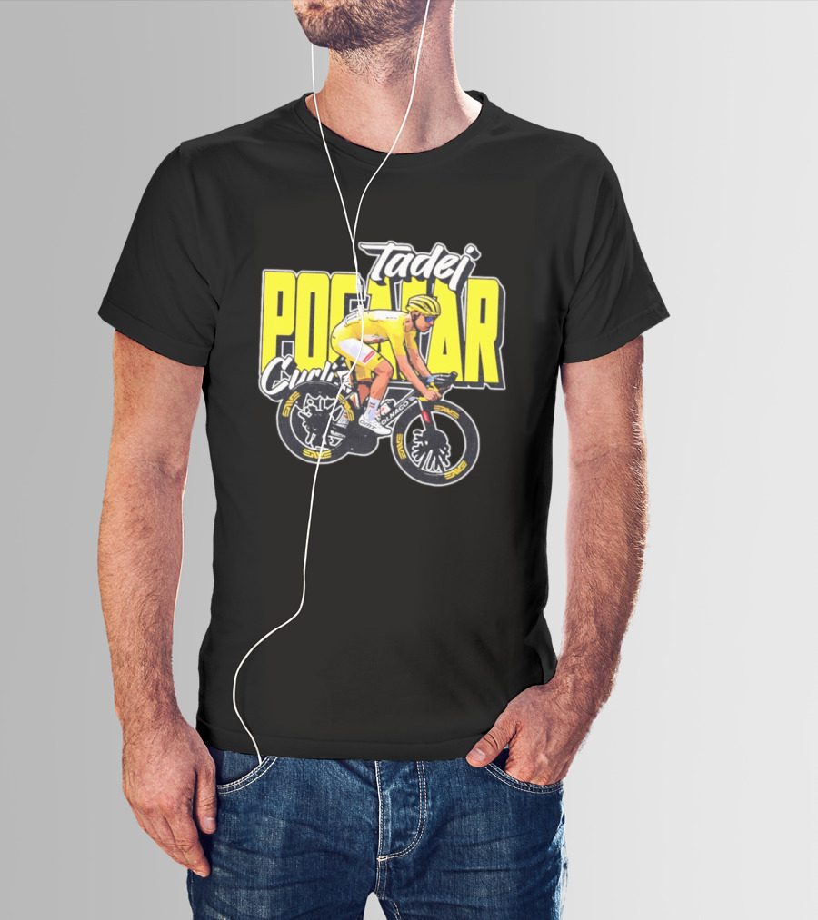 Tadej Pogačar Cyclist Colnago Yellow Jersey T-Shirt