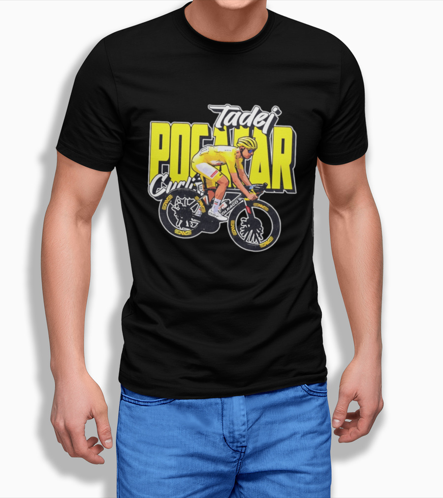 Tadej Pogačar Cyclist Colnago Yellow Jersey T-Shirt