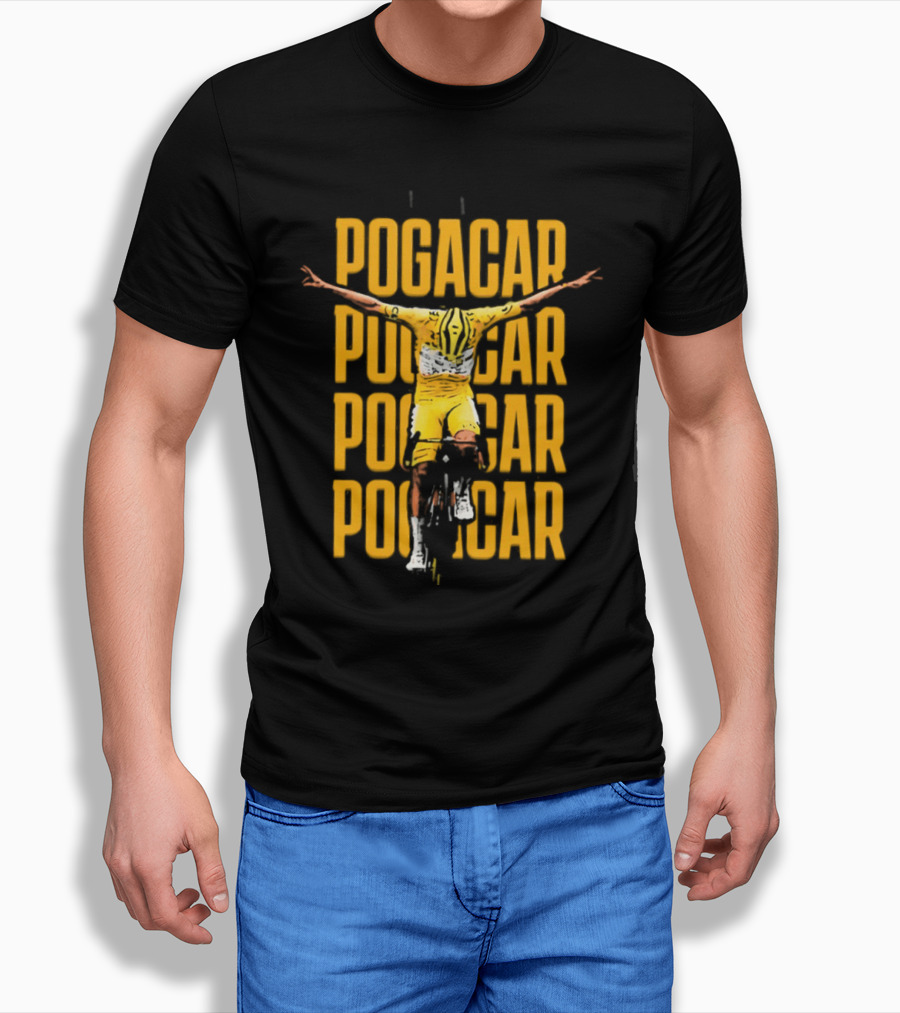 Pogacar Yellow Victory Celebration Moment T-Shirt