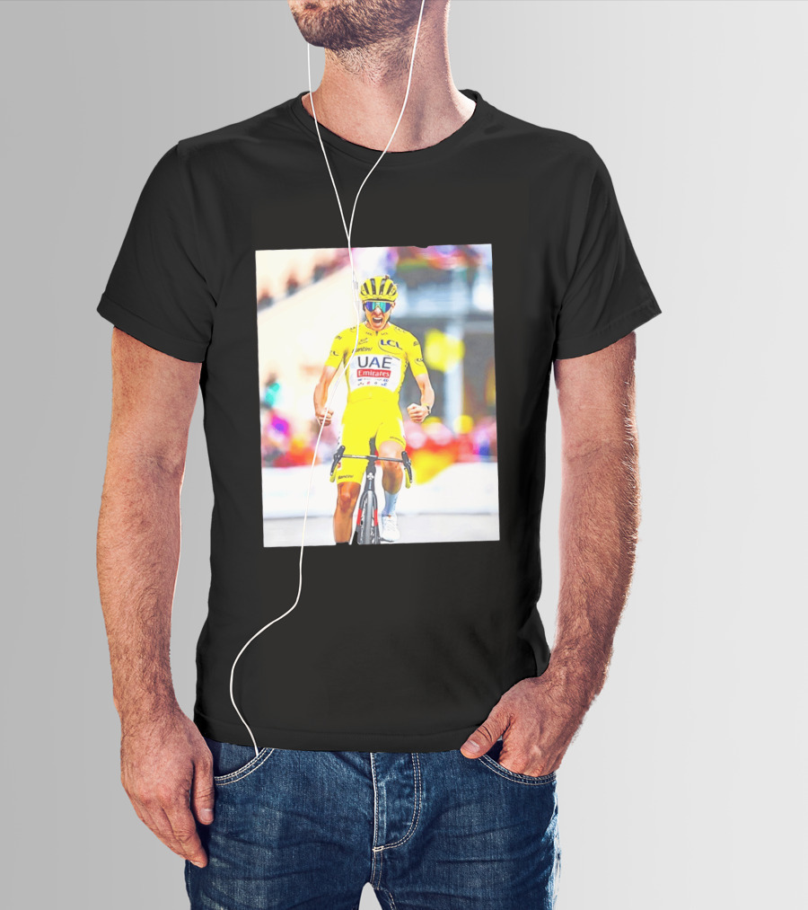 Tadej Pogačar UAE Team Emirates Tour De France Victory Moment T-Shirt