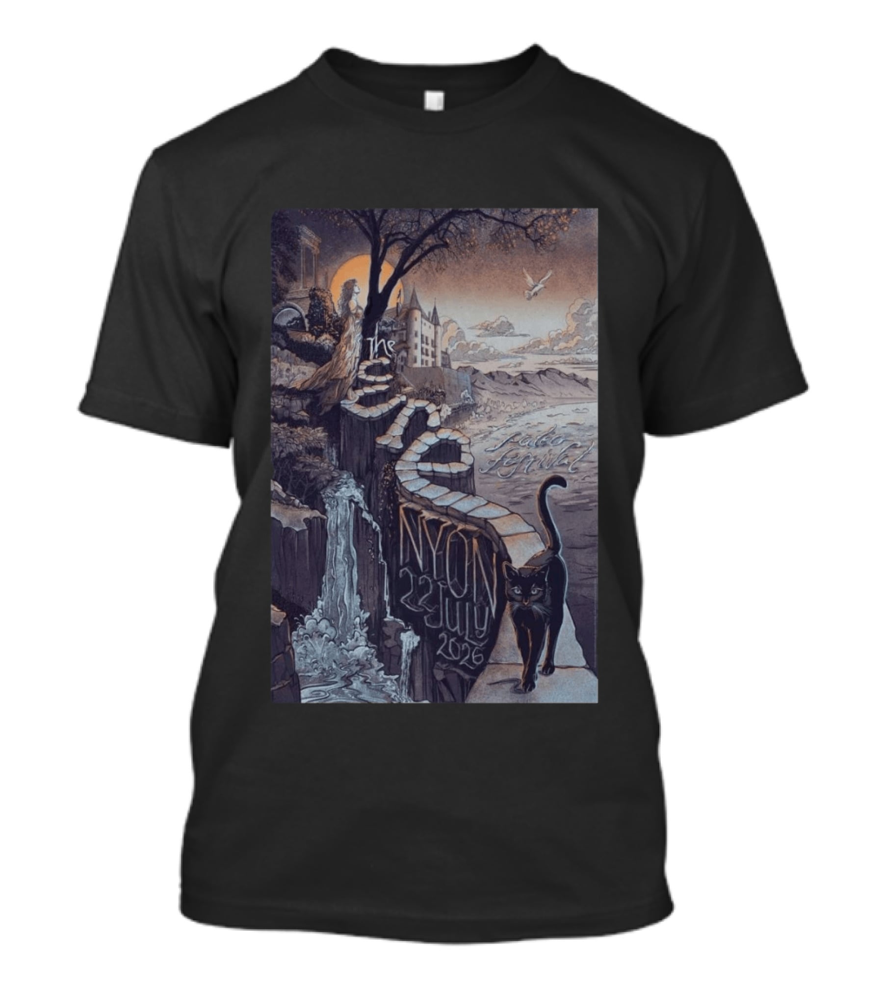 The Cure Paléo Festival Nyon 23 July 2026 Cat And Castle Scenic Pathway T-Shirt