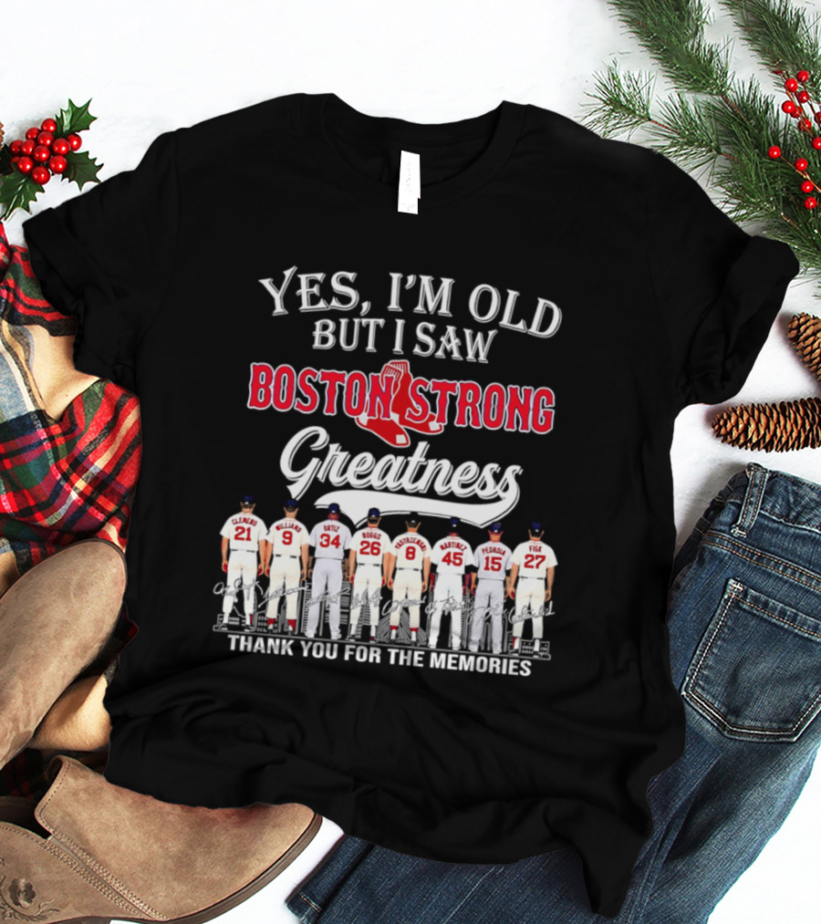 Boston Strong Baseball Legends Thank You For The Memories T-Shirt