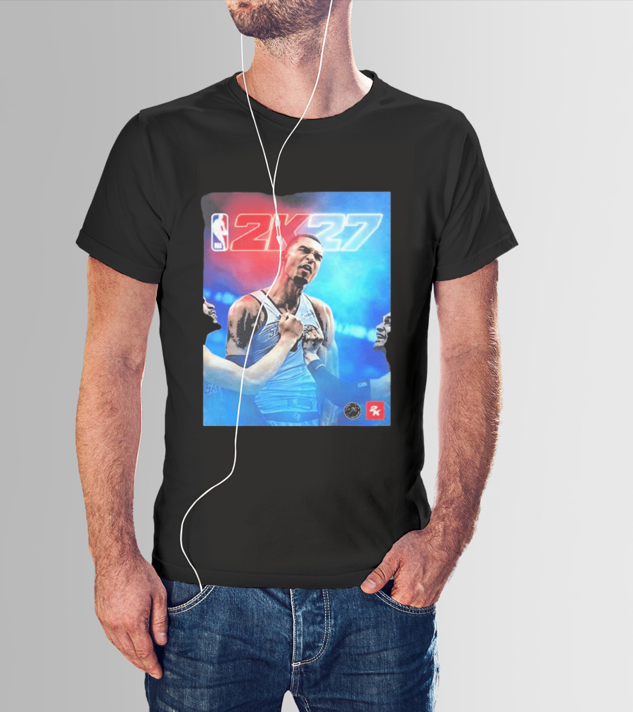 Victor Wembanyama NBA 2K27 Cover Athlete Basketball Gaming 2K Sports T-Shirt