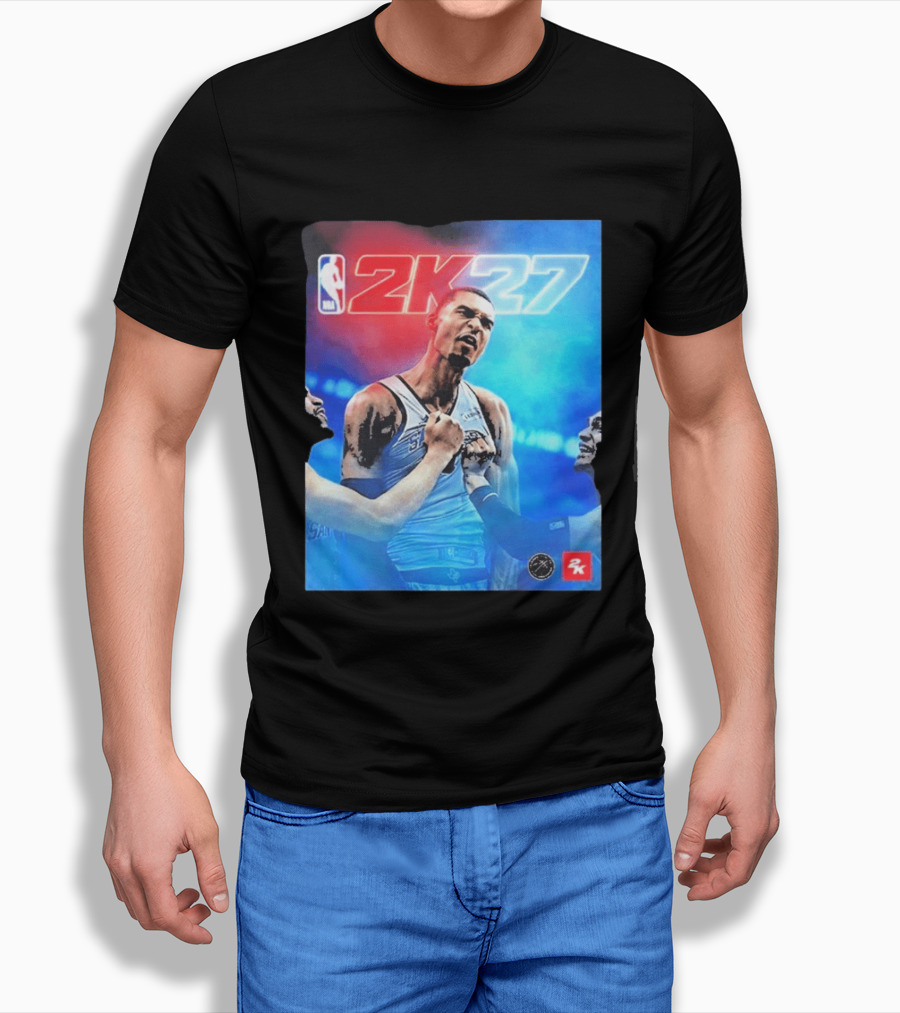 Victor Wembanyama NBA 2K27 Cover Athlete Basketball Gaming 2K Sports T-Shirt