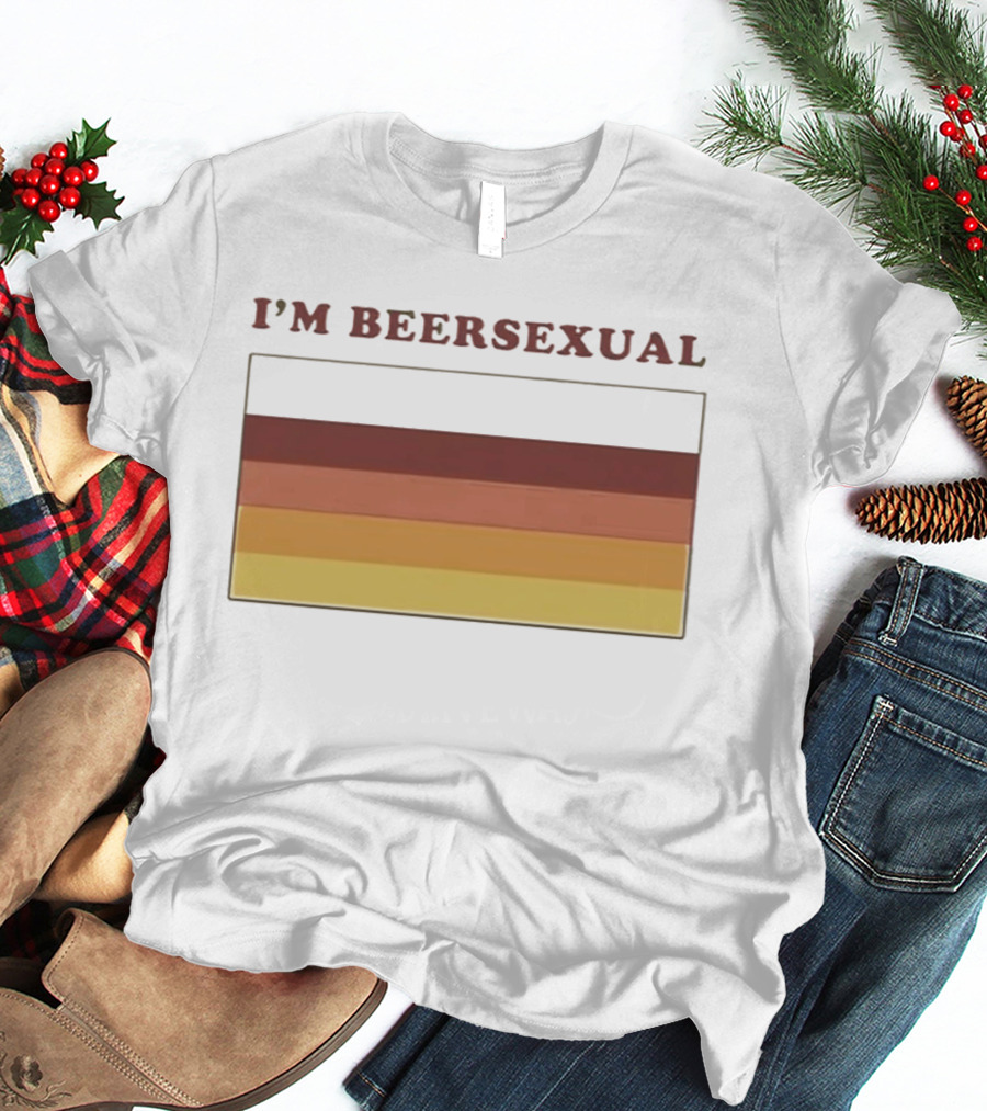 I'm Beersexual Beer Pride Flag Stripes T-Shirt