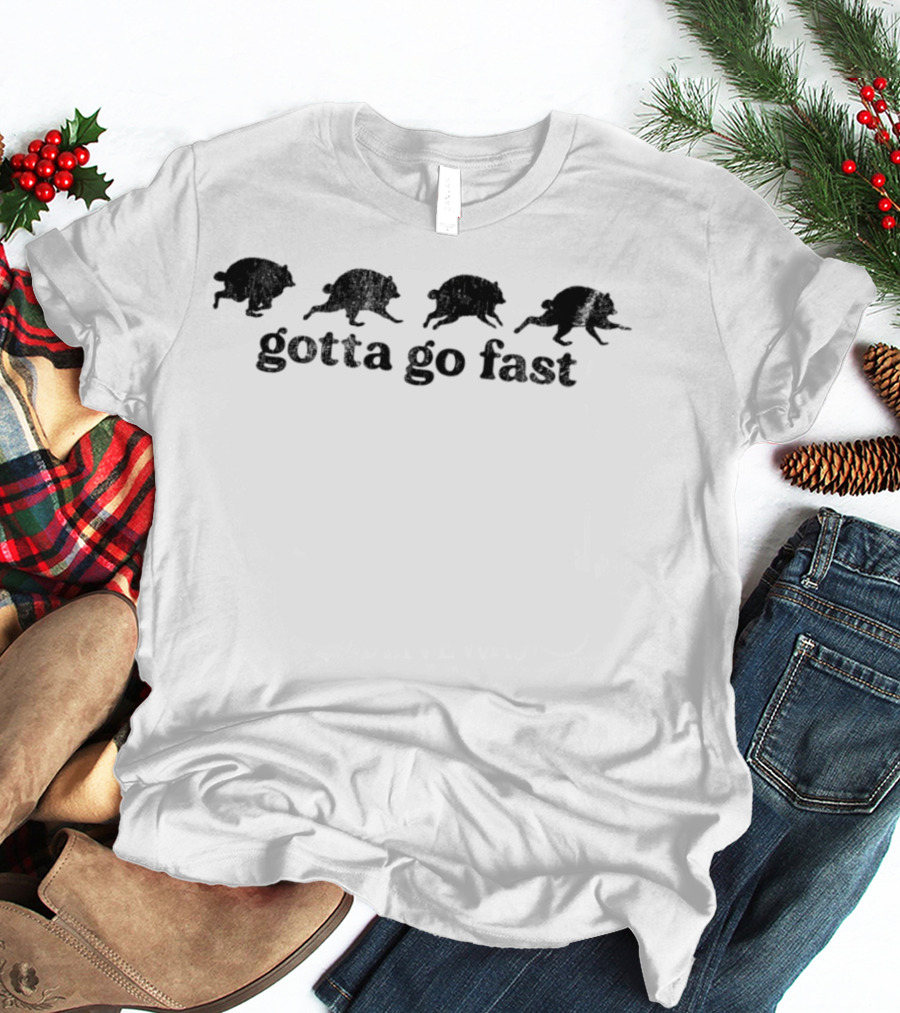 Jimothy Raccoon Gotta Go Fast Cartoon Running Sequence T-Shirt