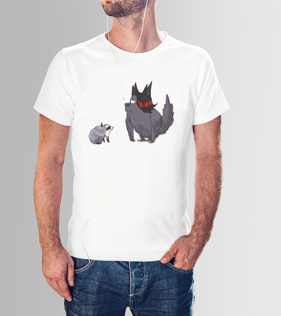 Mr Looper And Jimothy Raccoon Cartoon Funny Animal Characters T-Shirt