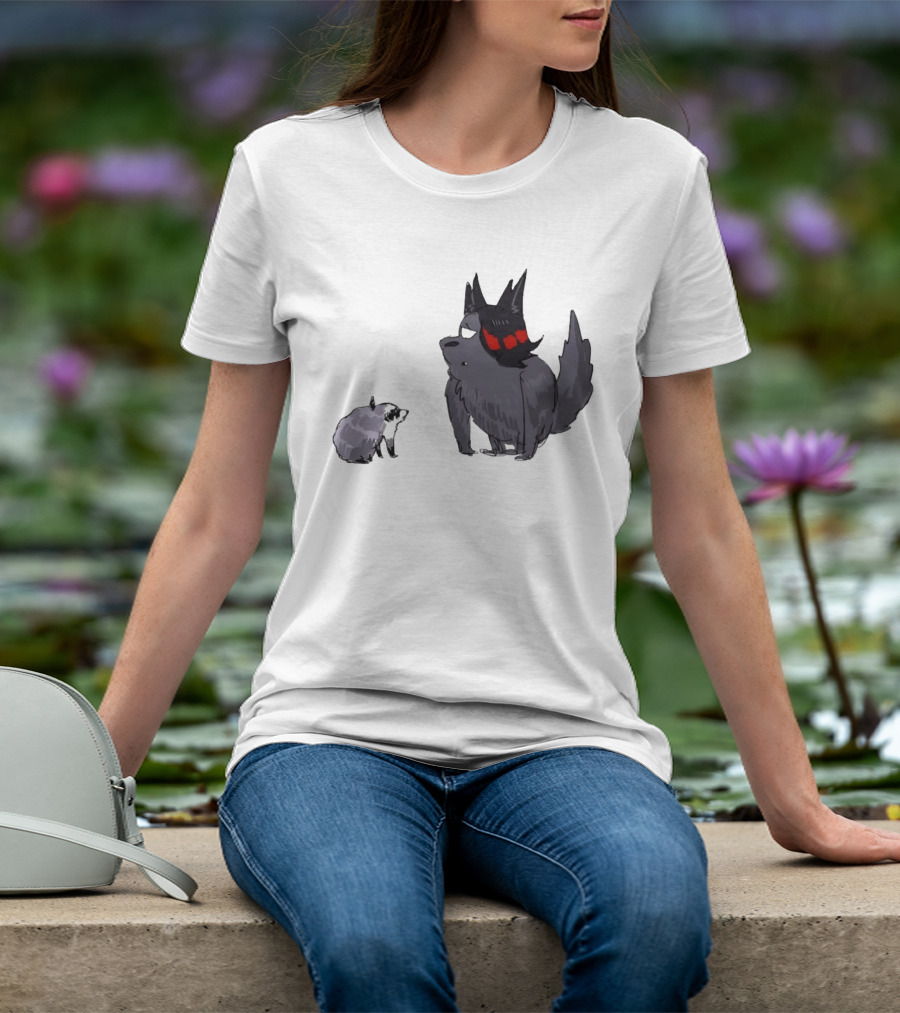 Mr Looper And Jimothy Raccoon Cartoon Funny Animal Characters T-Shirt