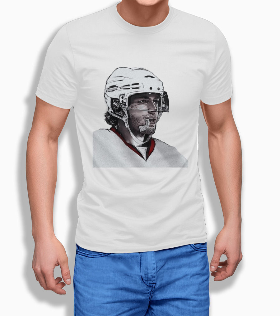 NHL Carolina Hurricanes Mouthguard Action Hockey Player T-Shirt
