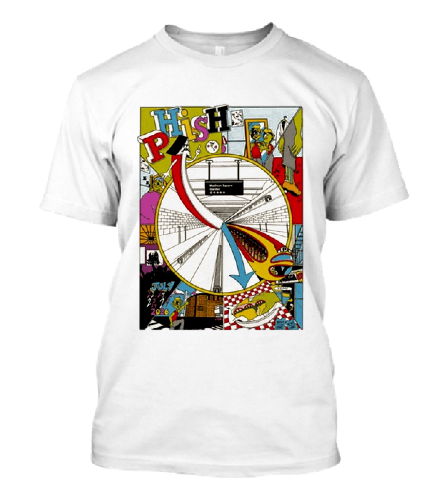 Phish Madison Square Garden New York July 2026 Five Nights Event T-Shirt