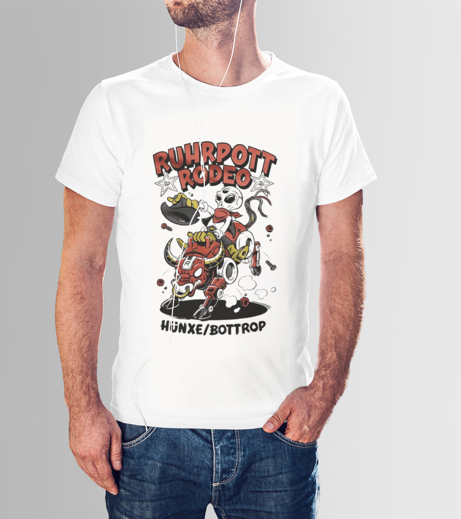 Ruhrpott Rodeo Hünxe Bottrop Alien Riding Mechanical Bull Festival T-Shirt