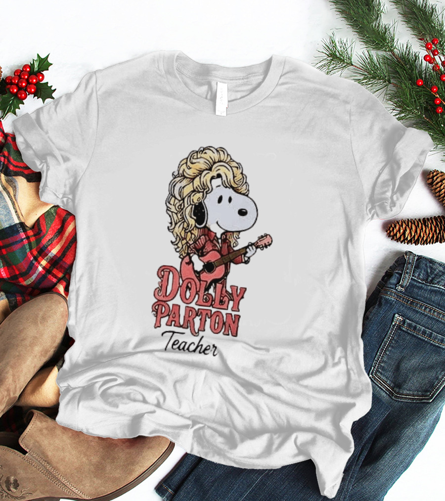 Dolly Parton Teacher Snoopy Plays Guitar T-Shirt