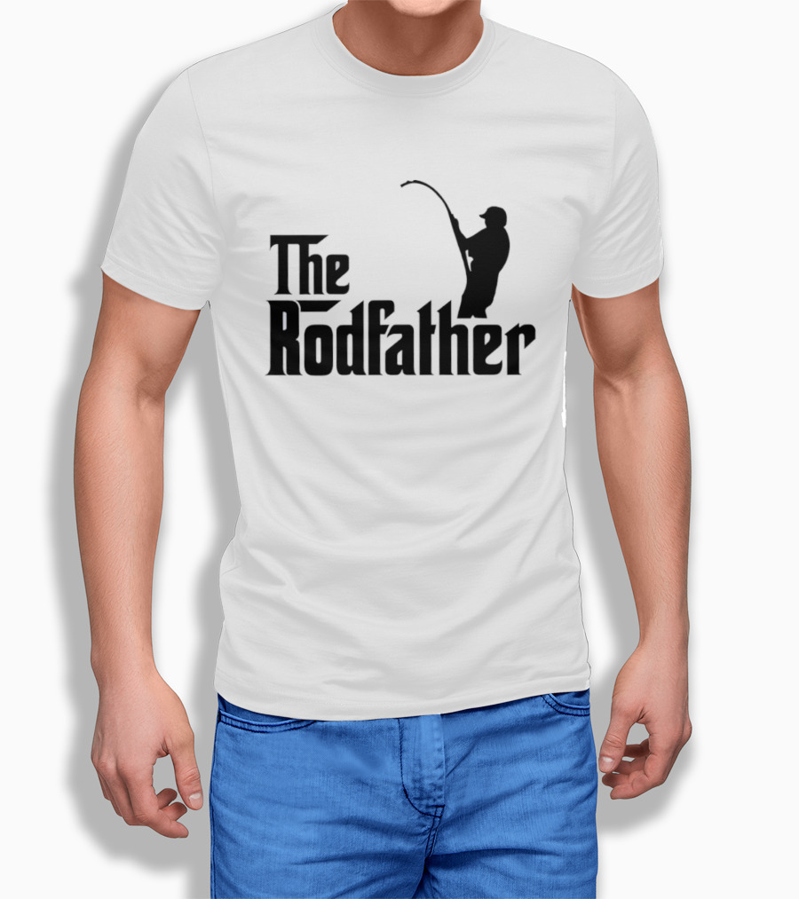 The Rodfather Fishing Parody Text And Image T-Shirt