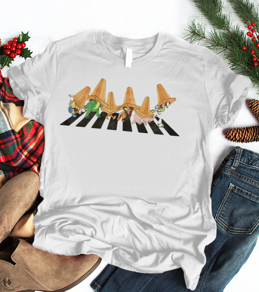 Toy Story Disney Family Trip Abbey Road 2026 Characters Crossing Road T-Shirt