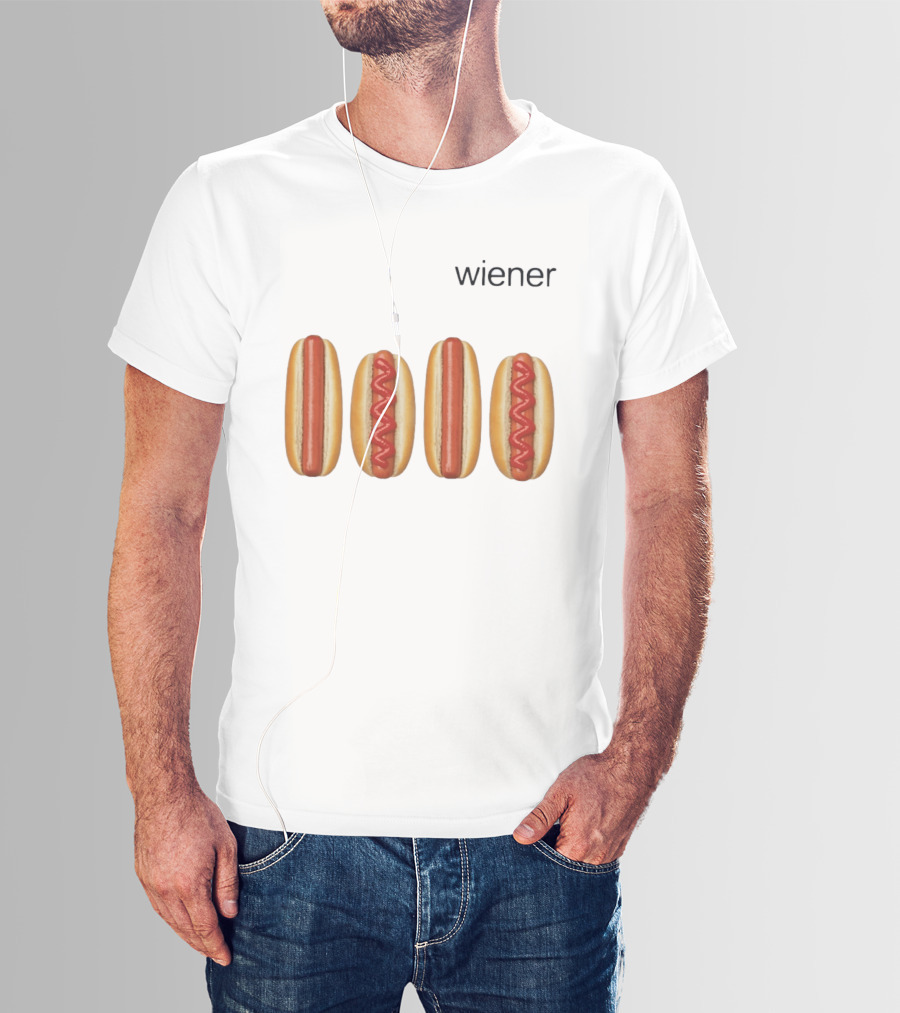 Wiener Hot Dog Ketchup Food Iconic Snack T-Shirt