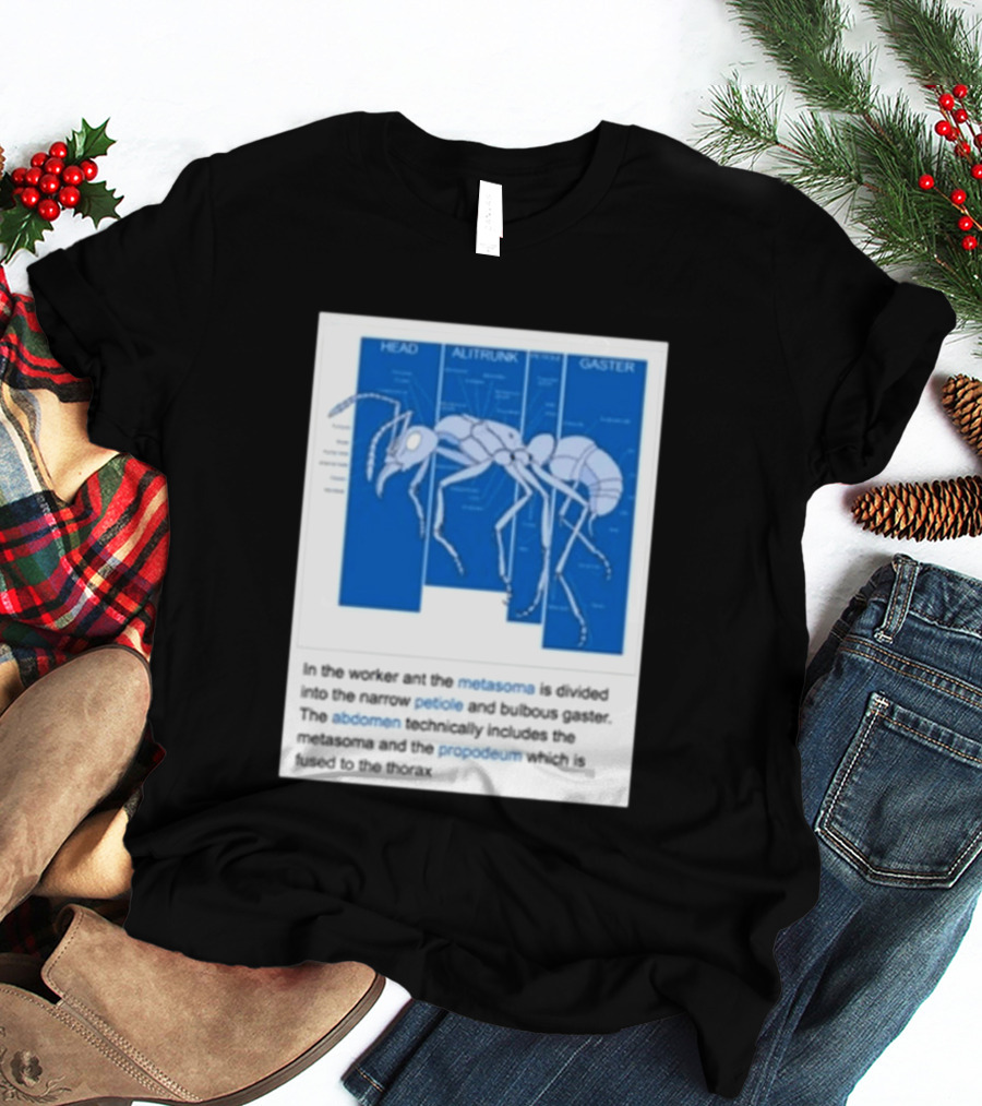 Head Alitrunk Gaster Metasoma Petiole Anatomy Of An Ant T-Shirt