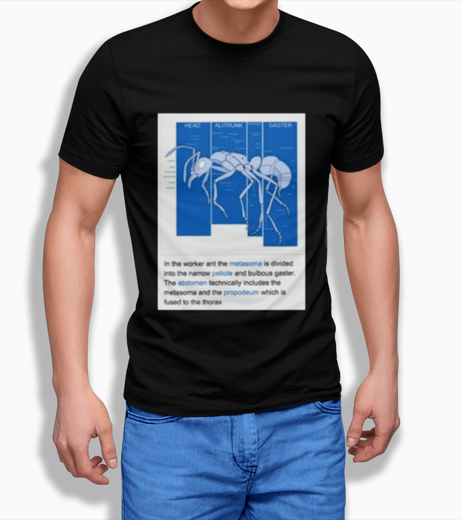 Head Alitrunk Gaster Metasoma Petiole Anatomy Of An Ant T-Shirt