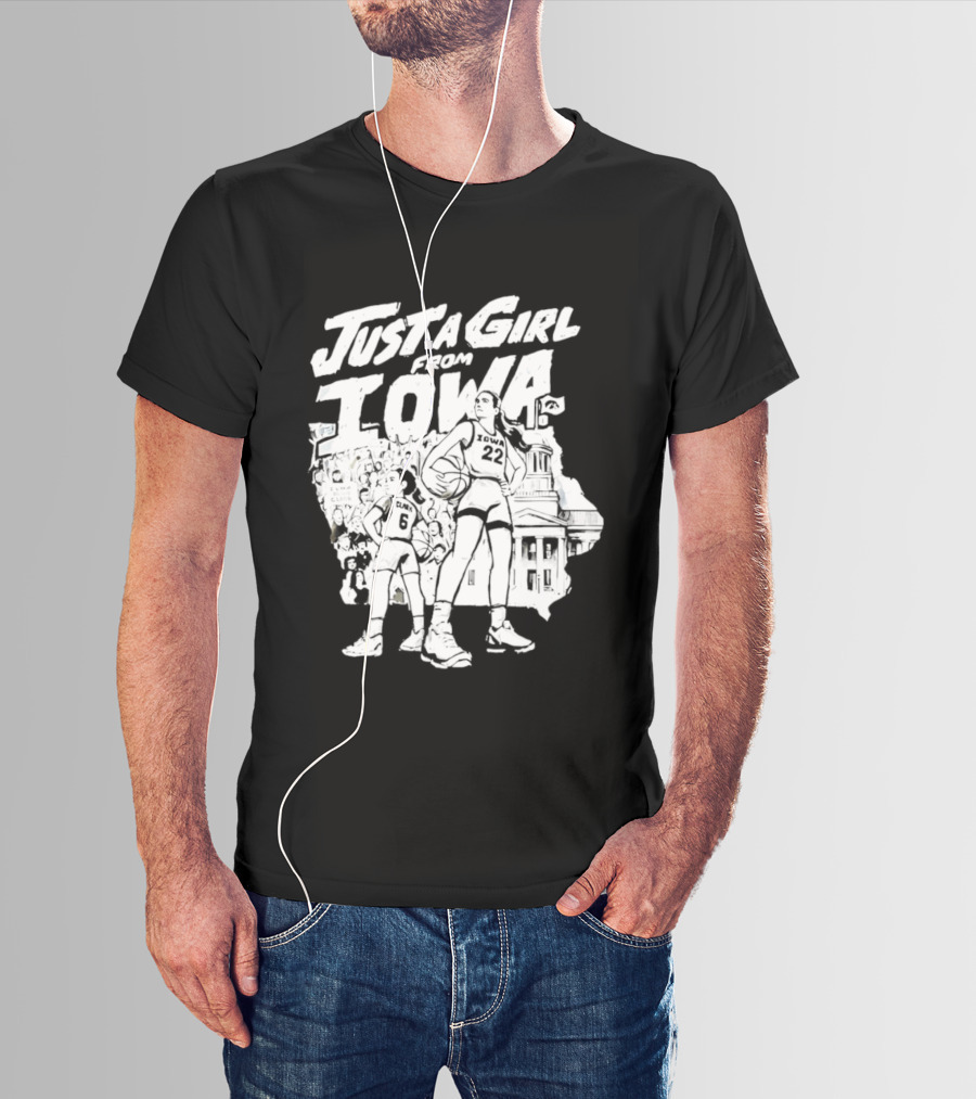 Caitlin Clark Just A Girl From Iowa Hawkeyes T-Shirt