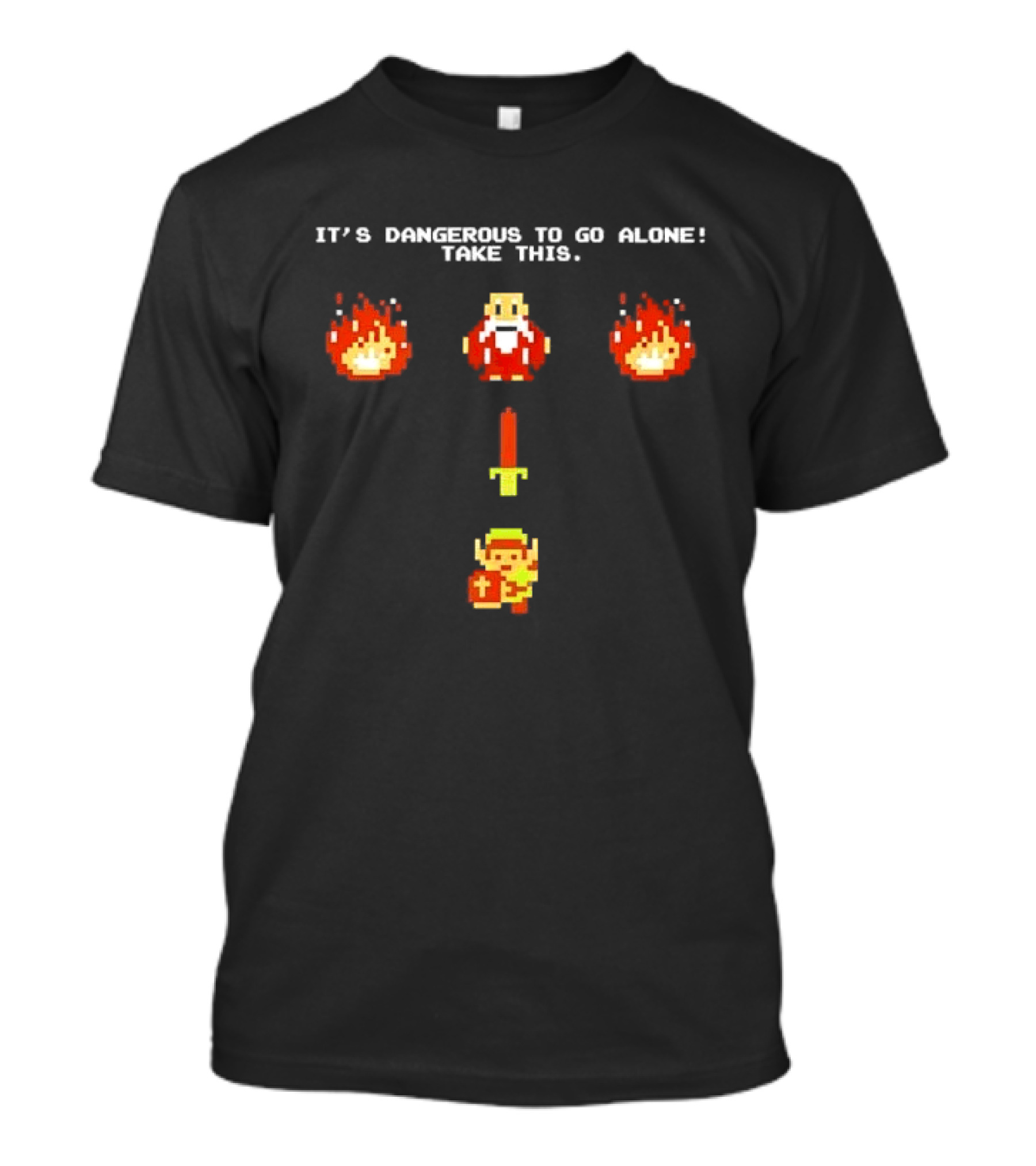 It's Dangerous To Go Alone Take This Legend Giving Link A Sword T-Shirt