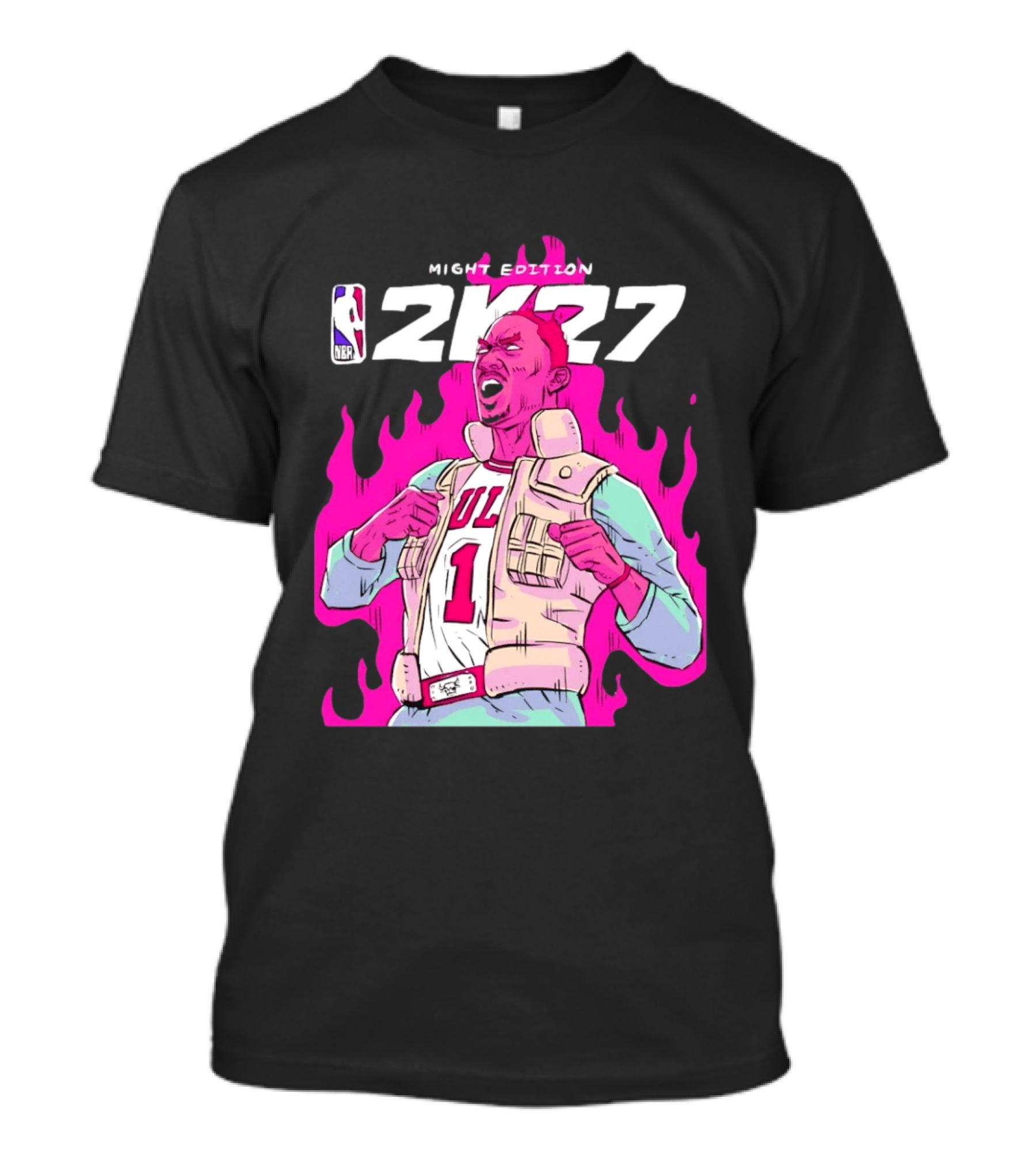Derrick Rose Bulls NBA 2K27 Might Edition Basketball T-Shirt