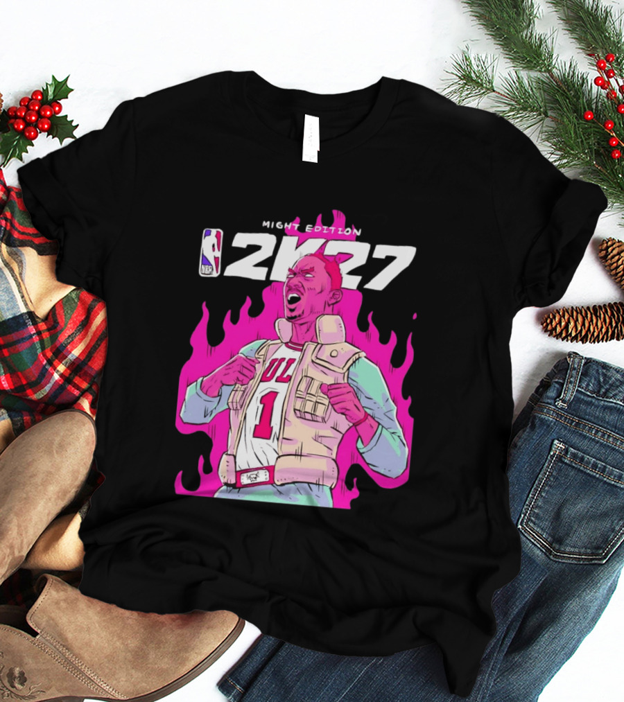 Derrick Rose Bulls NBA 2K27 Might Edition Basketball T-Shirt